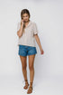Nina-Roll Cuff Short Sleeve Shirt